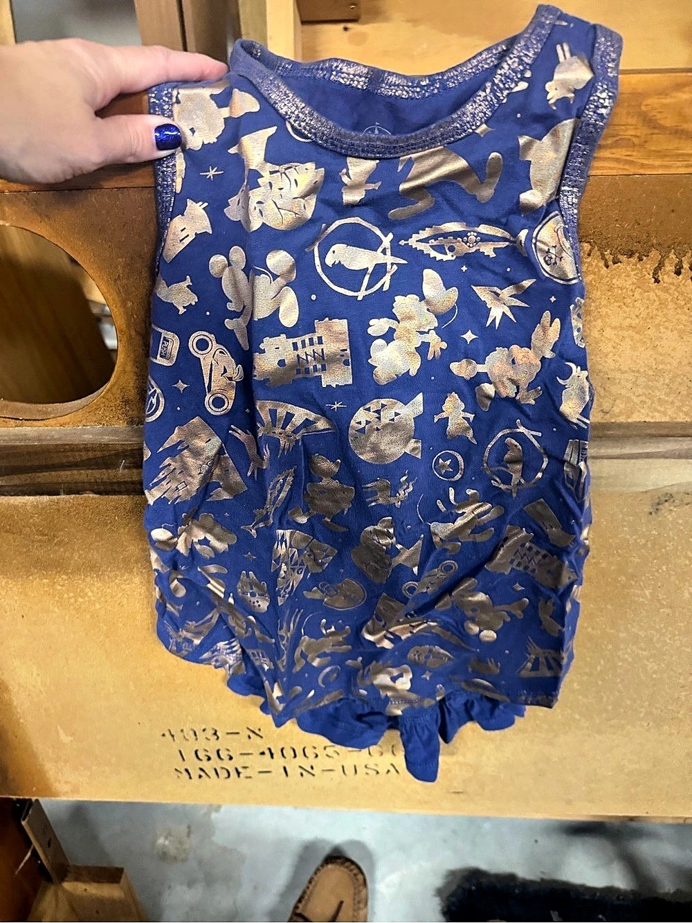 Disney Print Girls Tank Size Medium (7/8) Like New